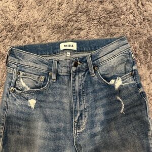 PISTOLA Frayed Bottom Bootcut Jean